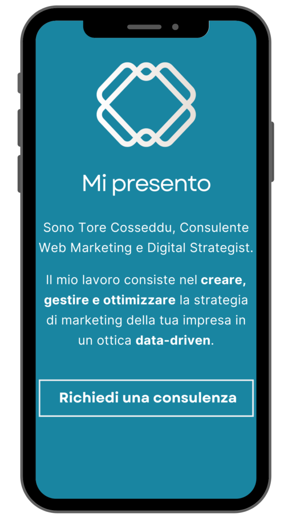 mock up sito web torecosseddu.it su smartphone