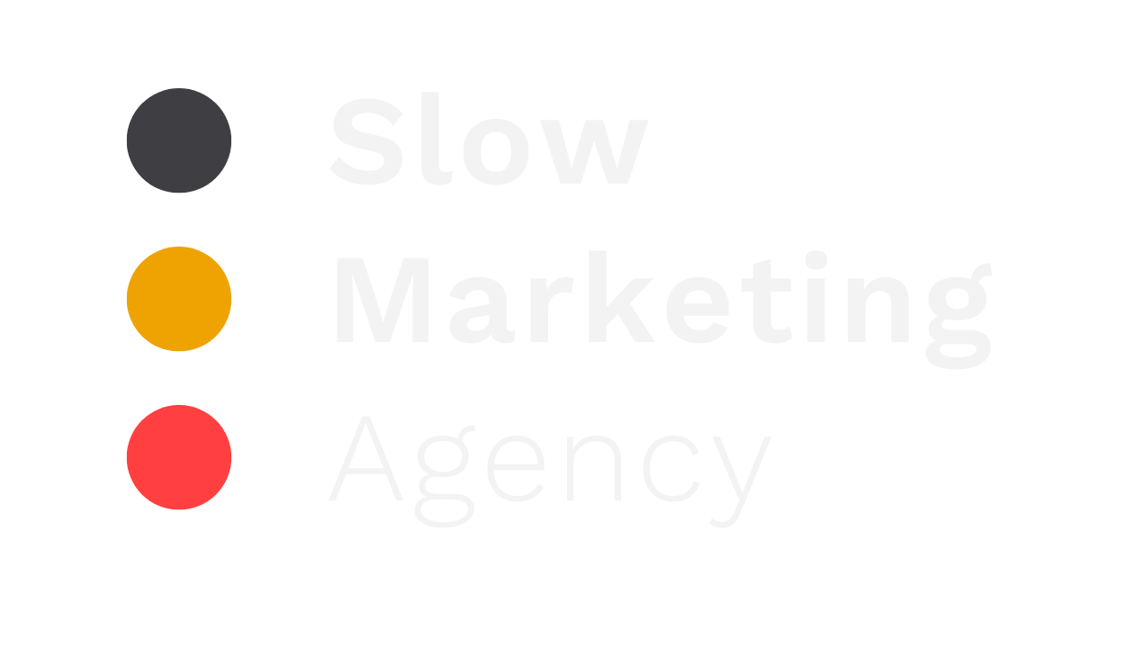 logo slow marketing agency bianco (pallino)